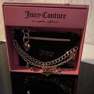 Juicy Couture Black Wallet with Gold Accents